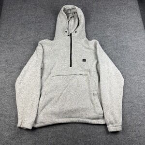 Billabong Adventure Division Hoodie Mens XL Gray 1/4 Zip Fleece Pullover Outdoor
